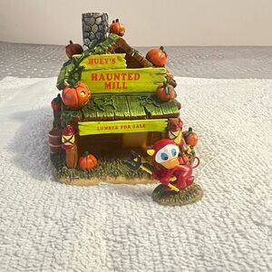 RARE HAWTHORNE VILLAGE DISNEY HALLOWEEN HARVST HUEY’S HAUNTED MILL LIGHTUP HOUSE